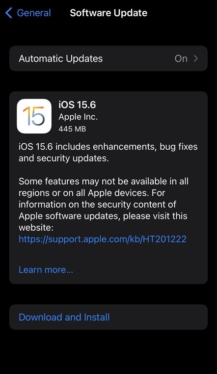 iOS Update