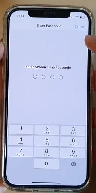 Give Passcode if required.