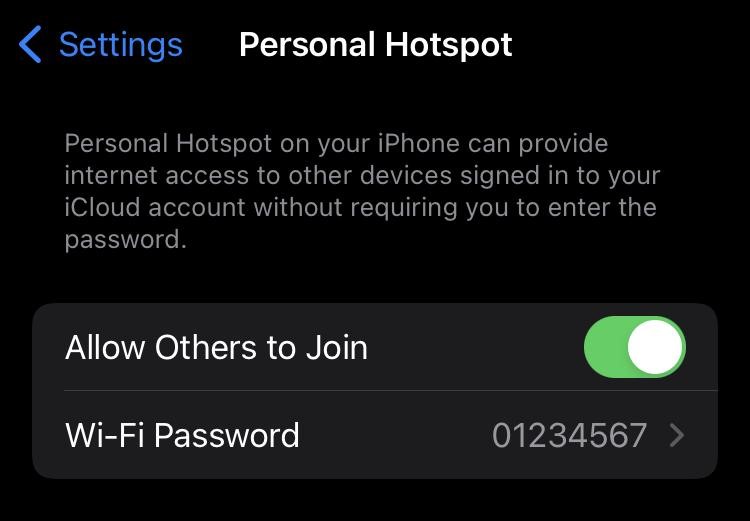 Keeping iPhone Hotspot "Always On