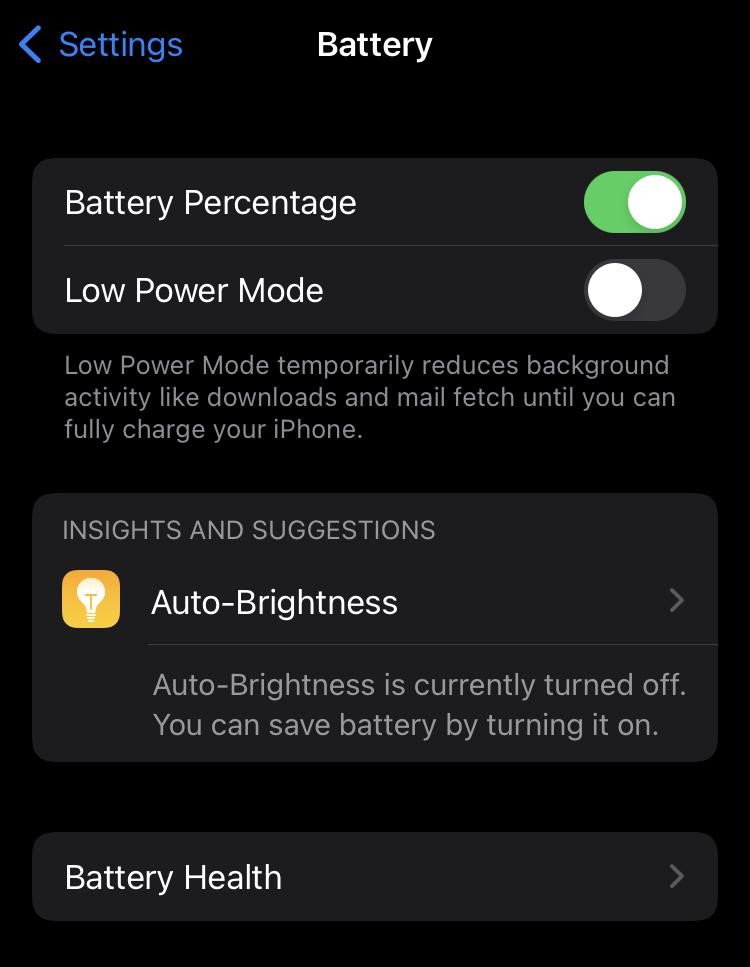 Turn Off Low Power Mode