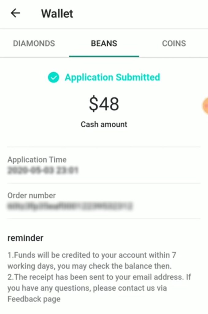 Return to Wallet to end withdrawal process.