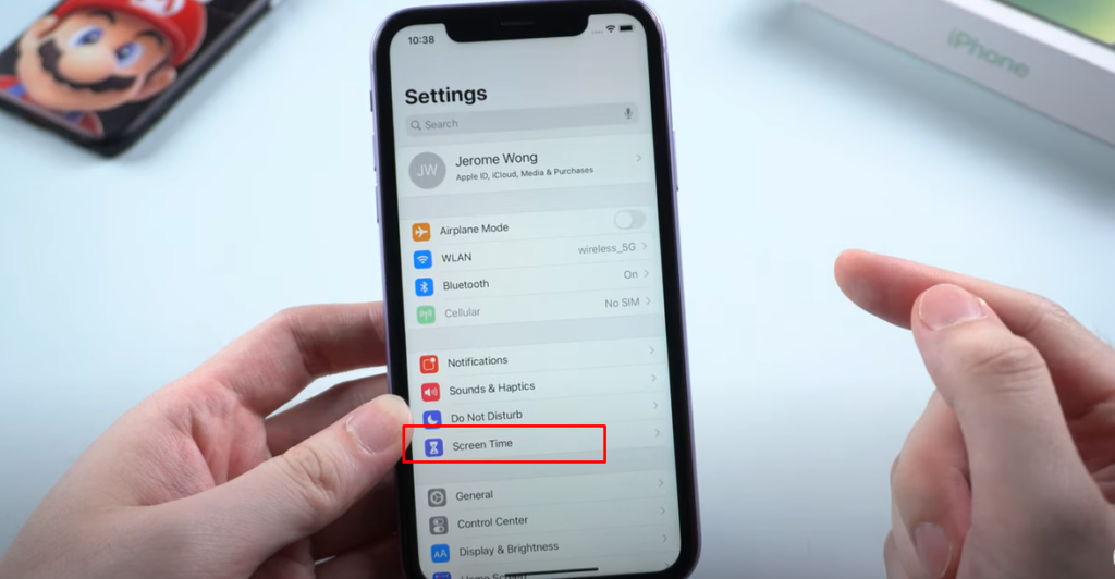 Go To Settings and Click Screen Time