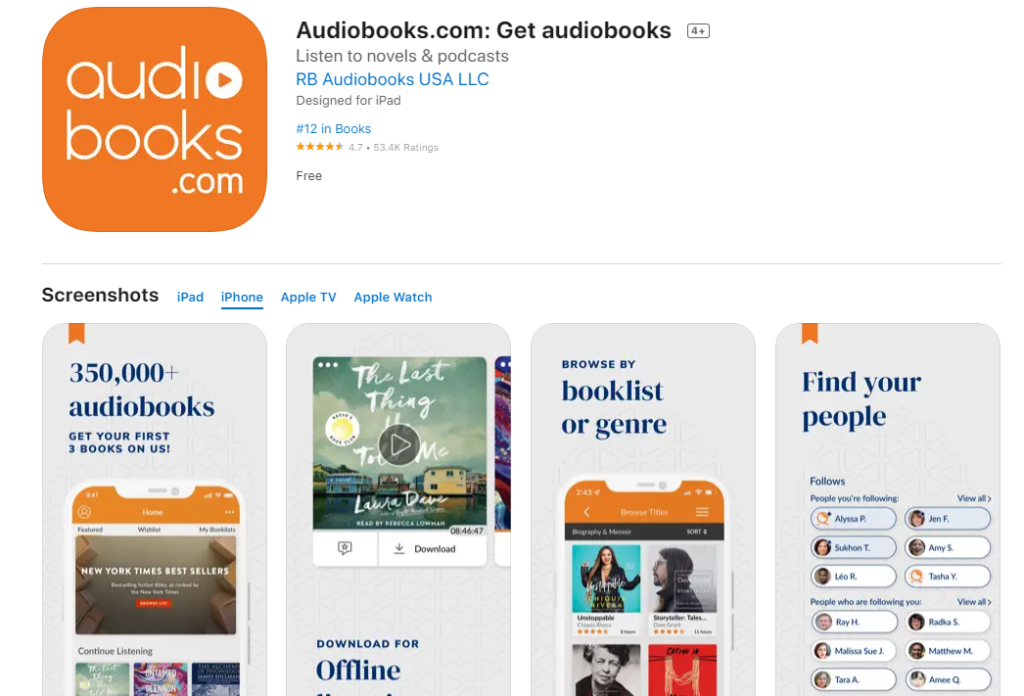 Audiobooks App for iPhone