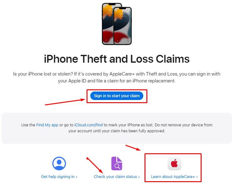 Claim Your Device through AppleCare+