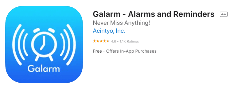 Galarm Alarm Apps For iPhone