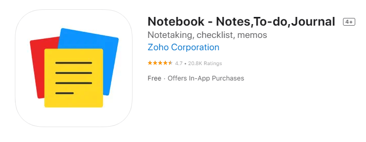 Notebook for iphone