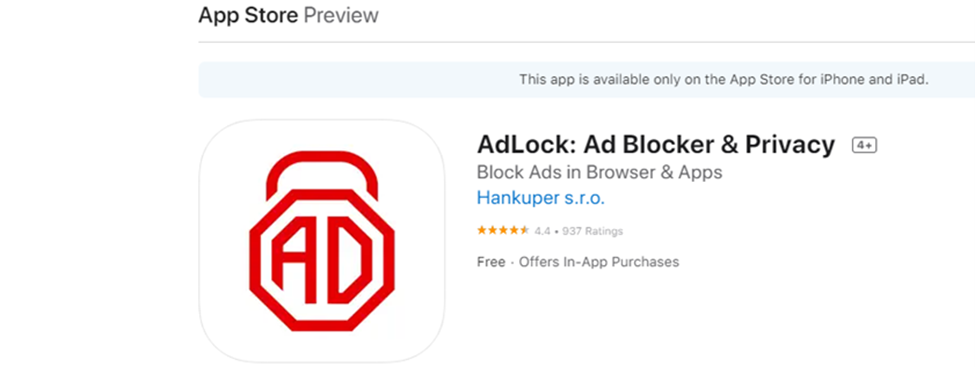 Adlock: ad blocker and privacy apps for iphone