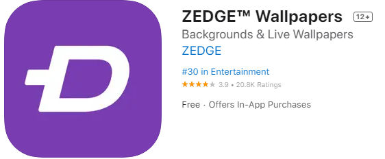 ZEDGE Wallpapers: Free iPhone Wallpaper App