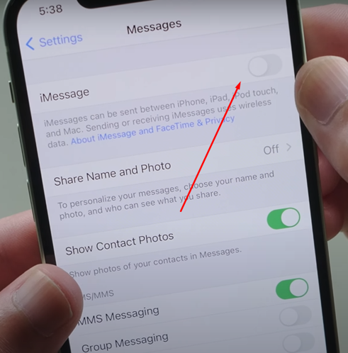 Restart iMessage on iphone