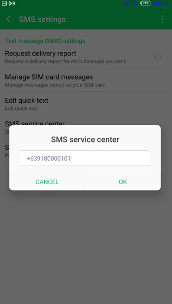 Set The SMSC In The Default Messaging App