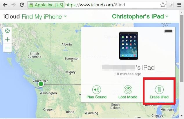 Use iCloud to Reset the Device