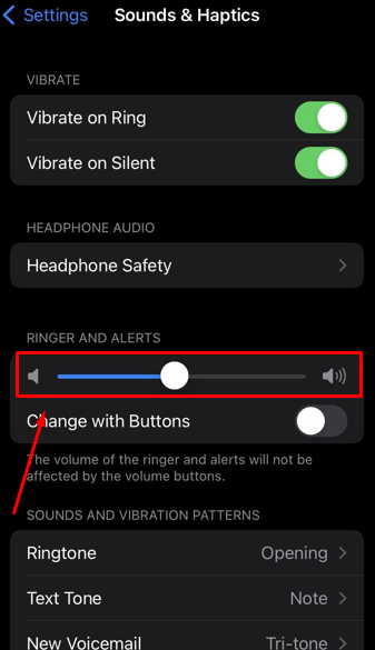 check your iphone alarm volume