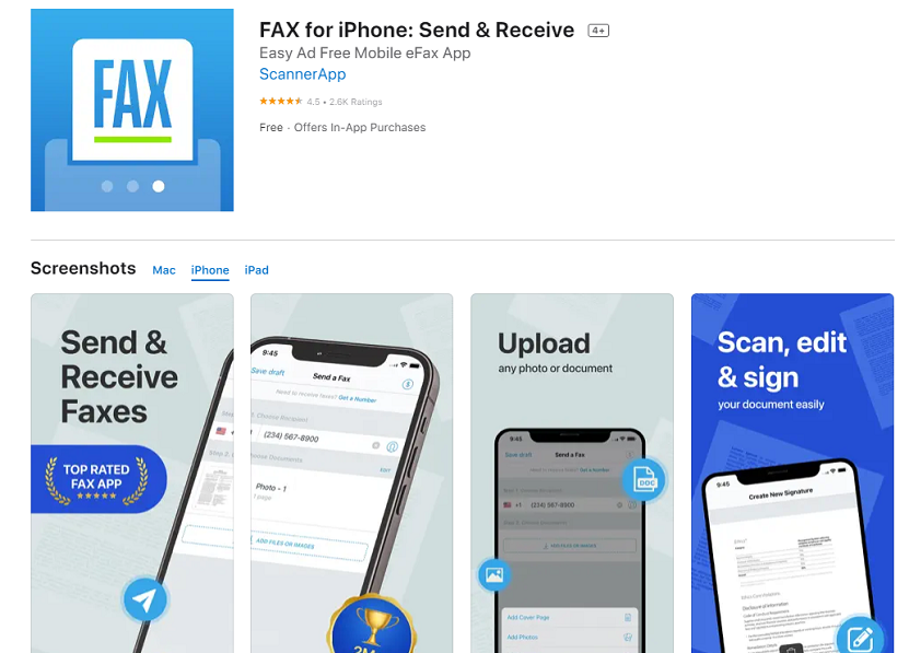 FAX for iPhone: Send, Receive