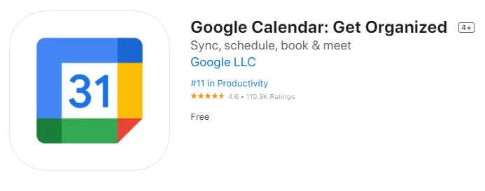 Google Calendar for iphone