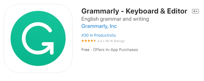 Grammarly Keyboard for iphone