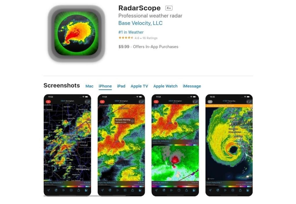 RadarScope: Weather Apps For iPhone