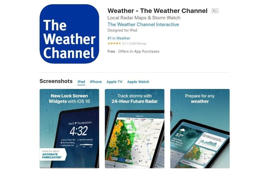 The Weather Channel: Weather Apps For iPhone