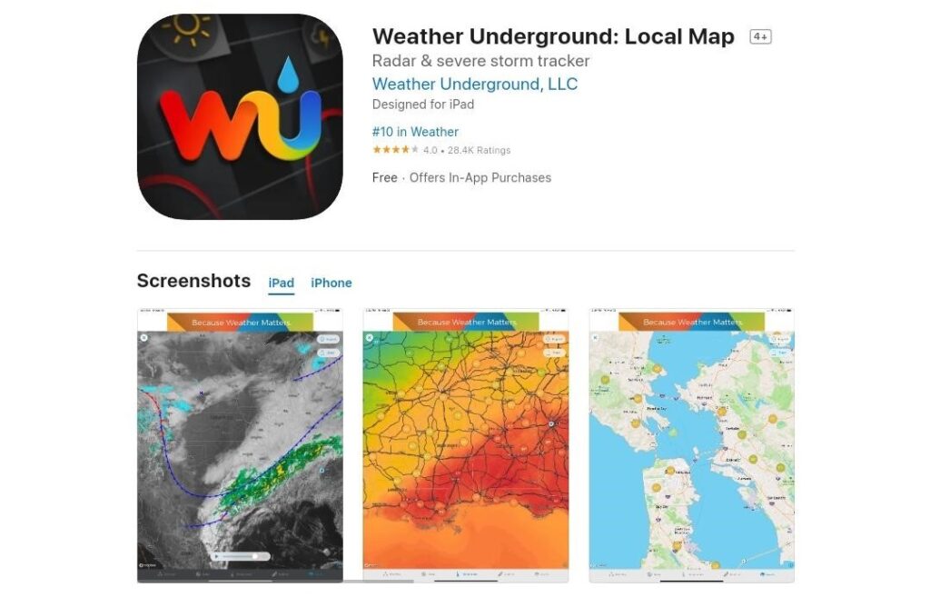  Weather Underground: Weather Apps For iPhone