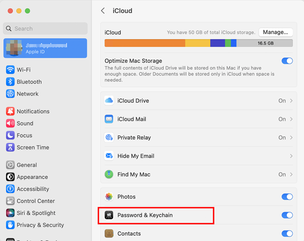 Keychain is a password management system