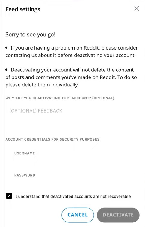 put reddit username and password