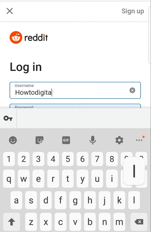 Reddit account using your username and password