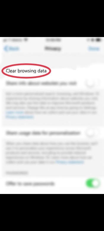 Clear Browsing Data