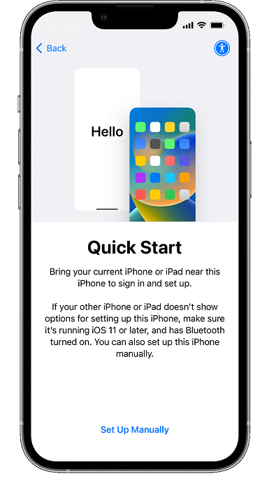 Initiate Setup on Your iPhone