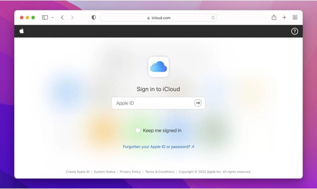 iCloud Log in