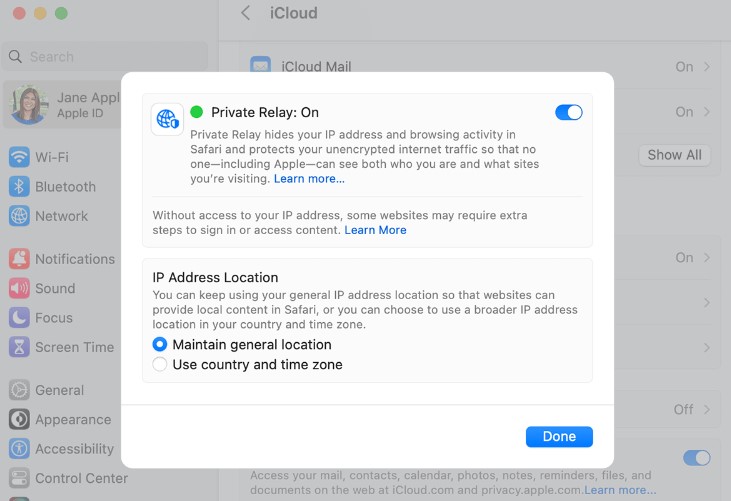 Use iCloud Private Relay