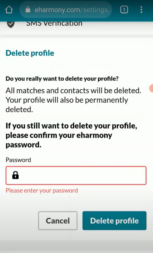 enter your account password