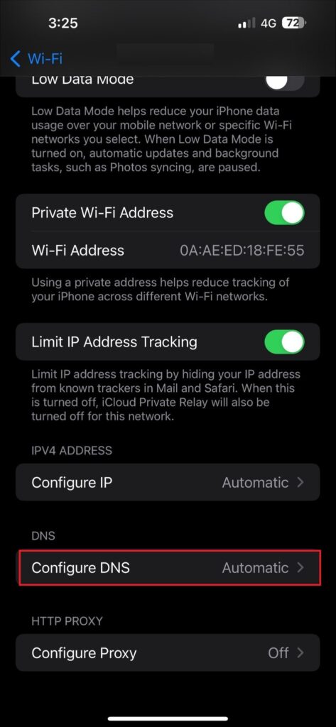 scroll to Configure DNS