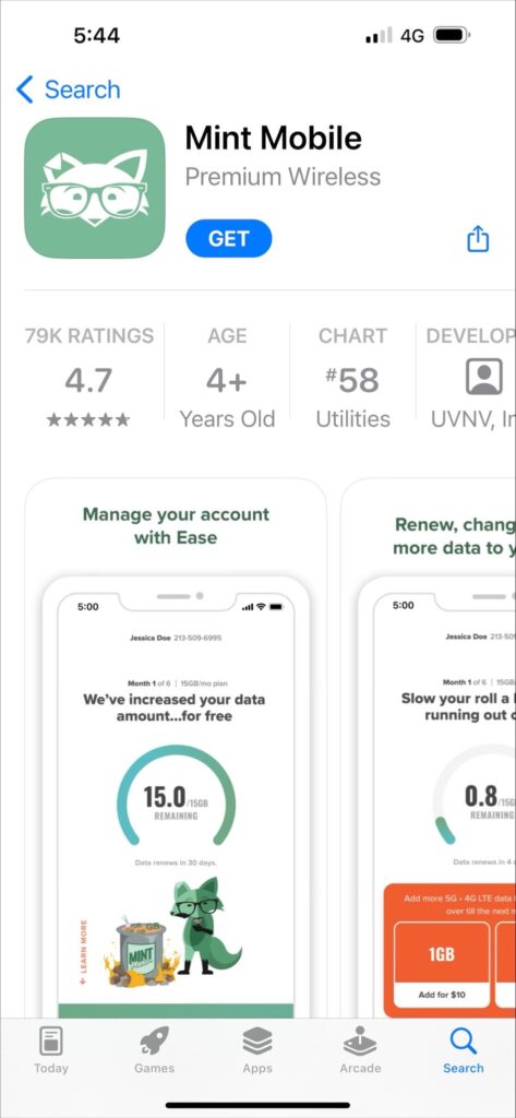 Mint Mobile App