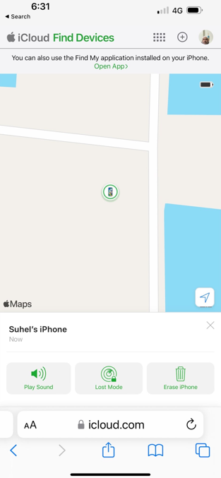 Using Find my iPhone