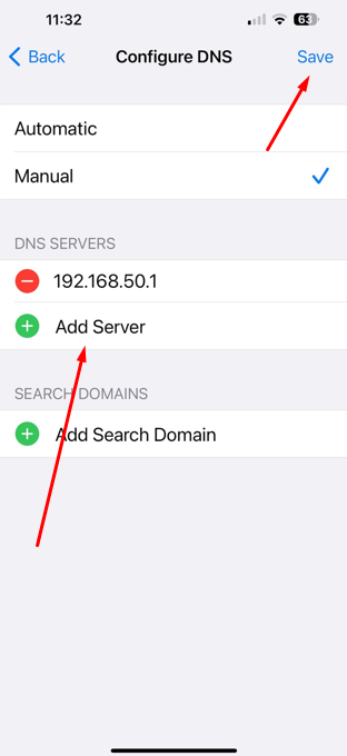 enter a family-safe DNS server address