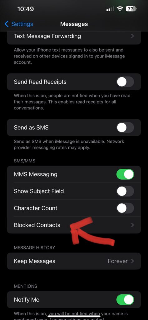 Briefly Unblock the Contact