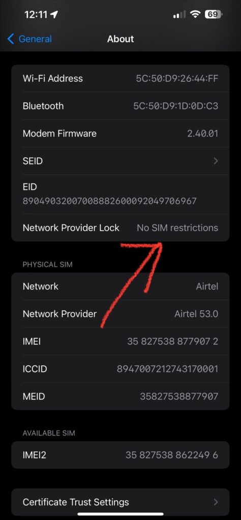 Confirm if your SIM Card is Working Properly iphone