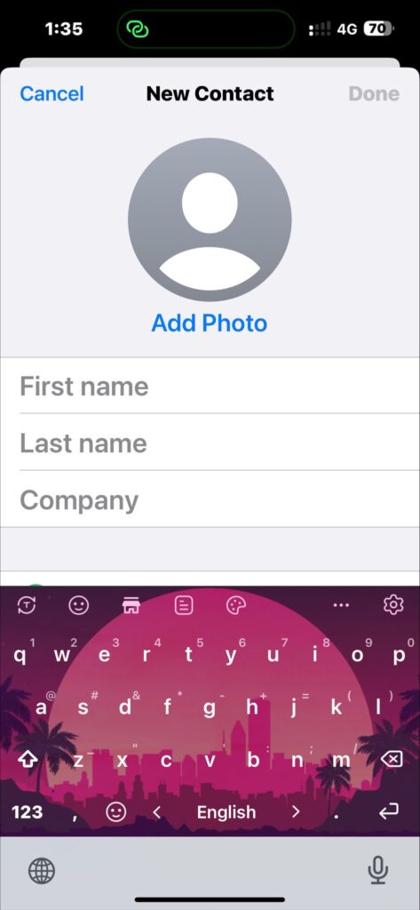 Change the Display Order of the contact names