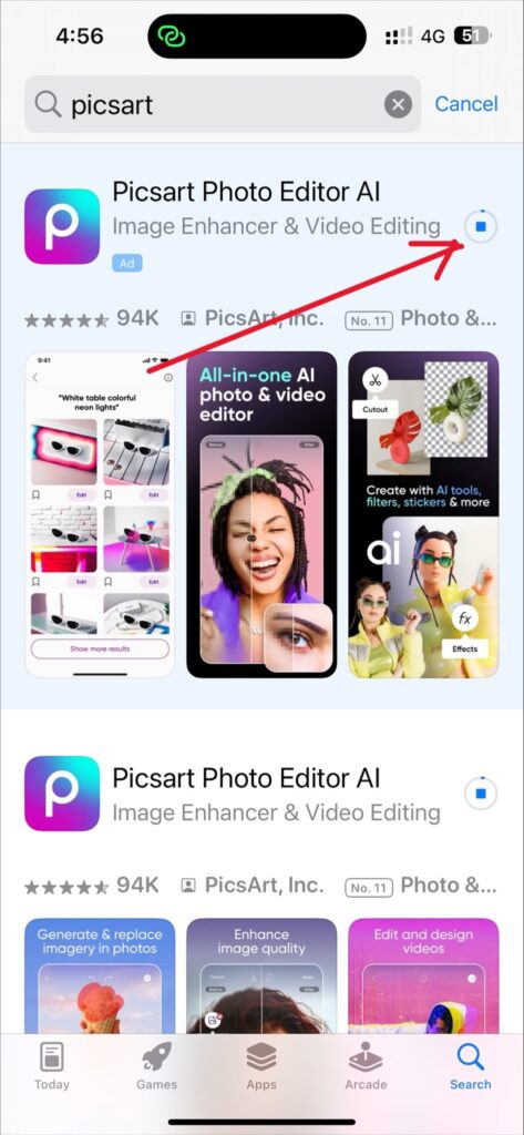 Download and Launch Picsart