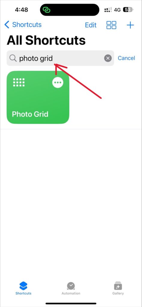 Find the Photo Grid Feature