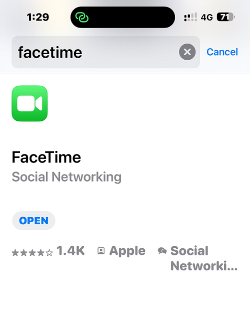 Uninstall FaceTime and reinstall it